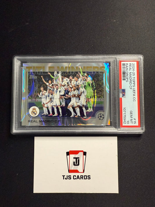 Real Madrid Title Winners - PSA 10 - Rain Drops - TOPPS UCC 2024/25