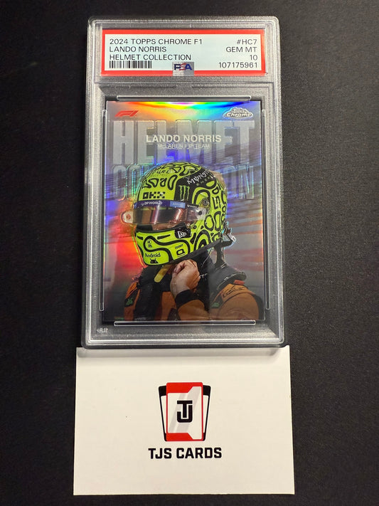 Lando Norris - PSA 10 - Helmet Collection - TOPPS Chrome F1 2024