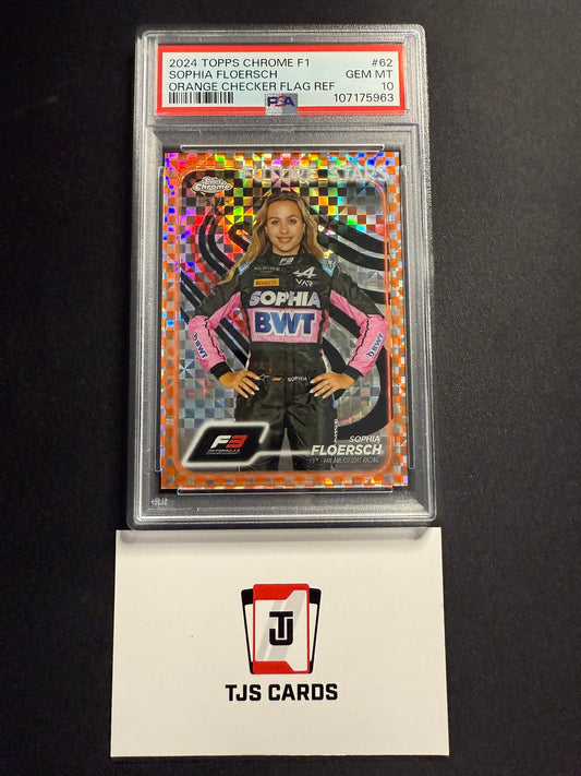 Sophia Floersch - PSA 10 - Orange Checker /25 - TOPPS Chrome F1 2024