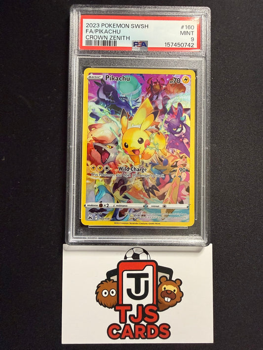 Pikachu - PSA 9 - Crown Zenith 160/159 - Pokemon