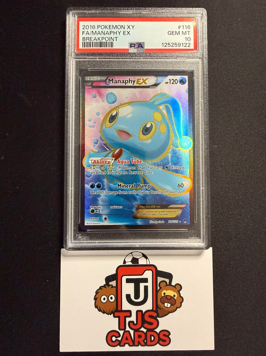 Manaphy EX - PSA 10 - Full Art XY Breakpoint 116/122 - Pokemon