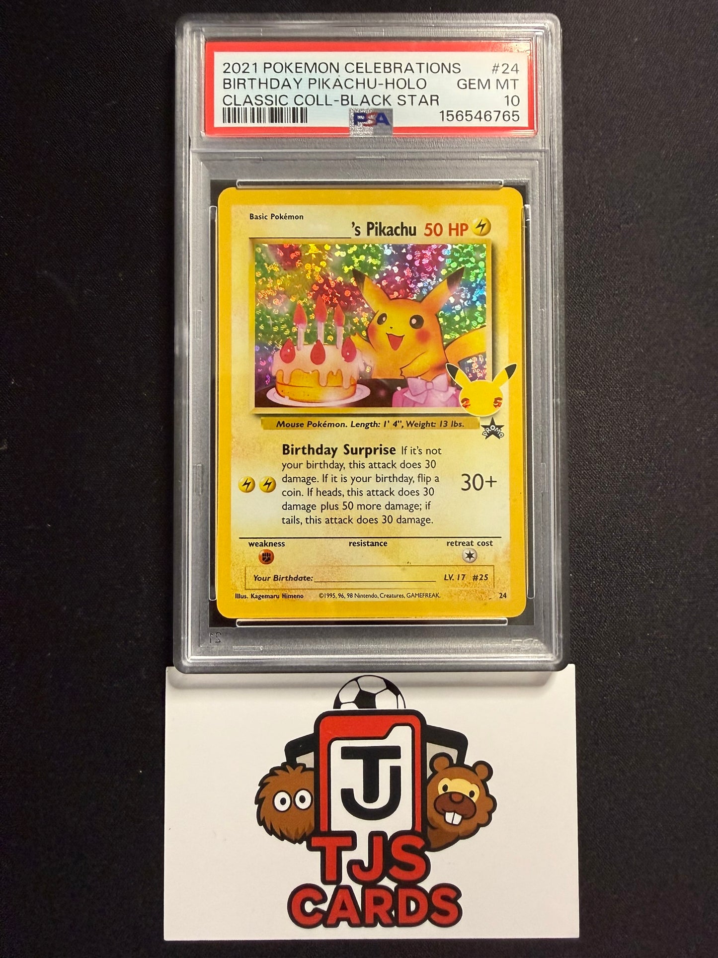 Birthday Pikachu - PSA 10 - Celebrations Classic Collection 24 - Pokemon