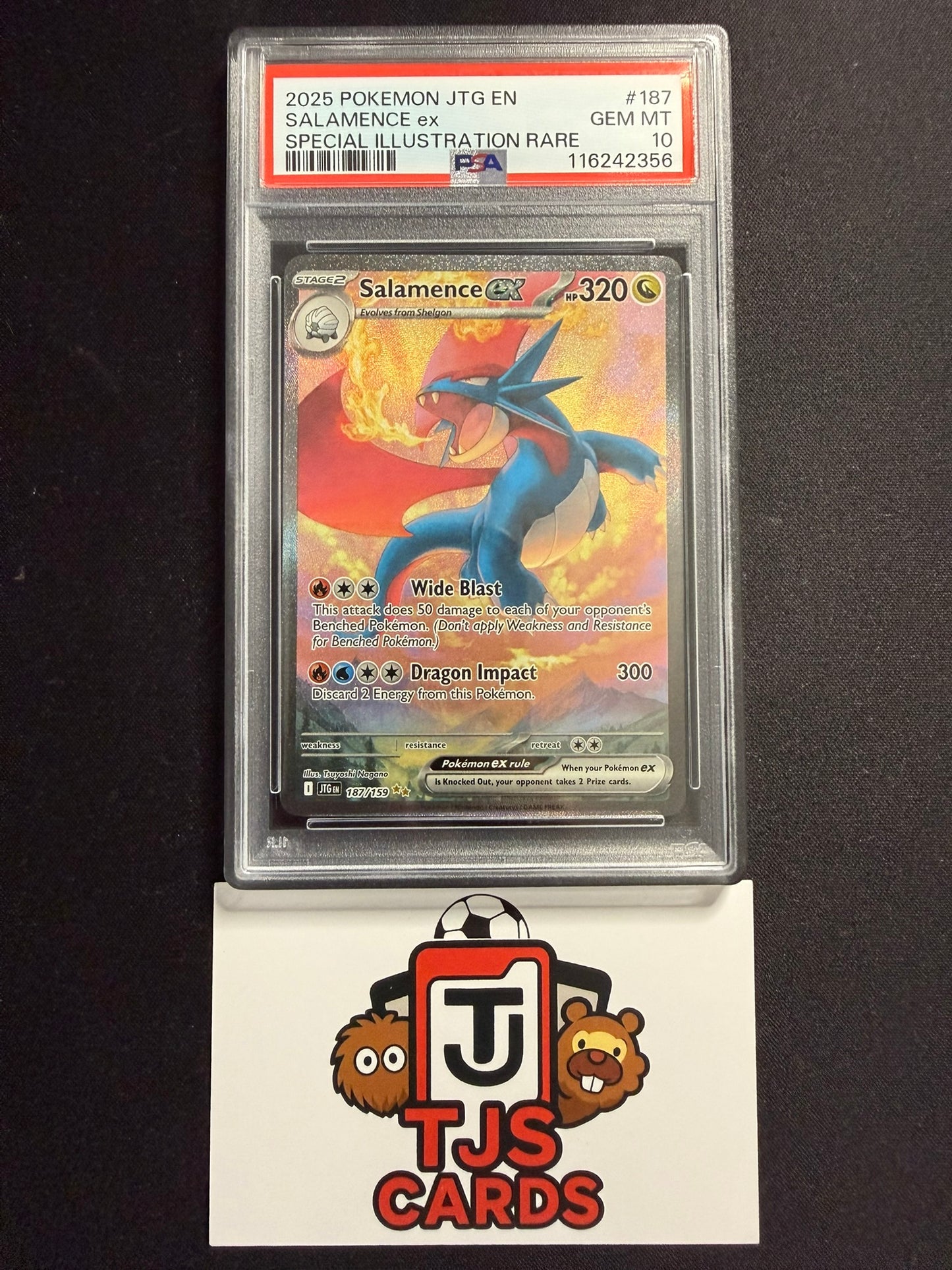 Salamence ex - PSA 10 - Journey Together 187/159 - Pokemon