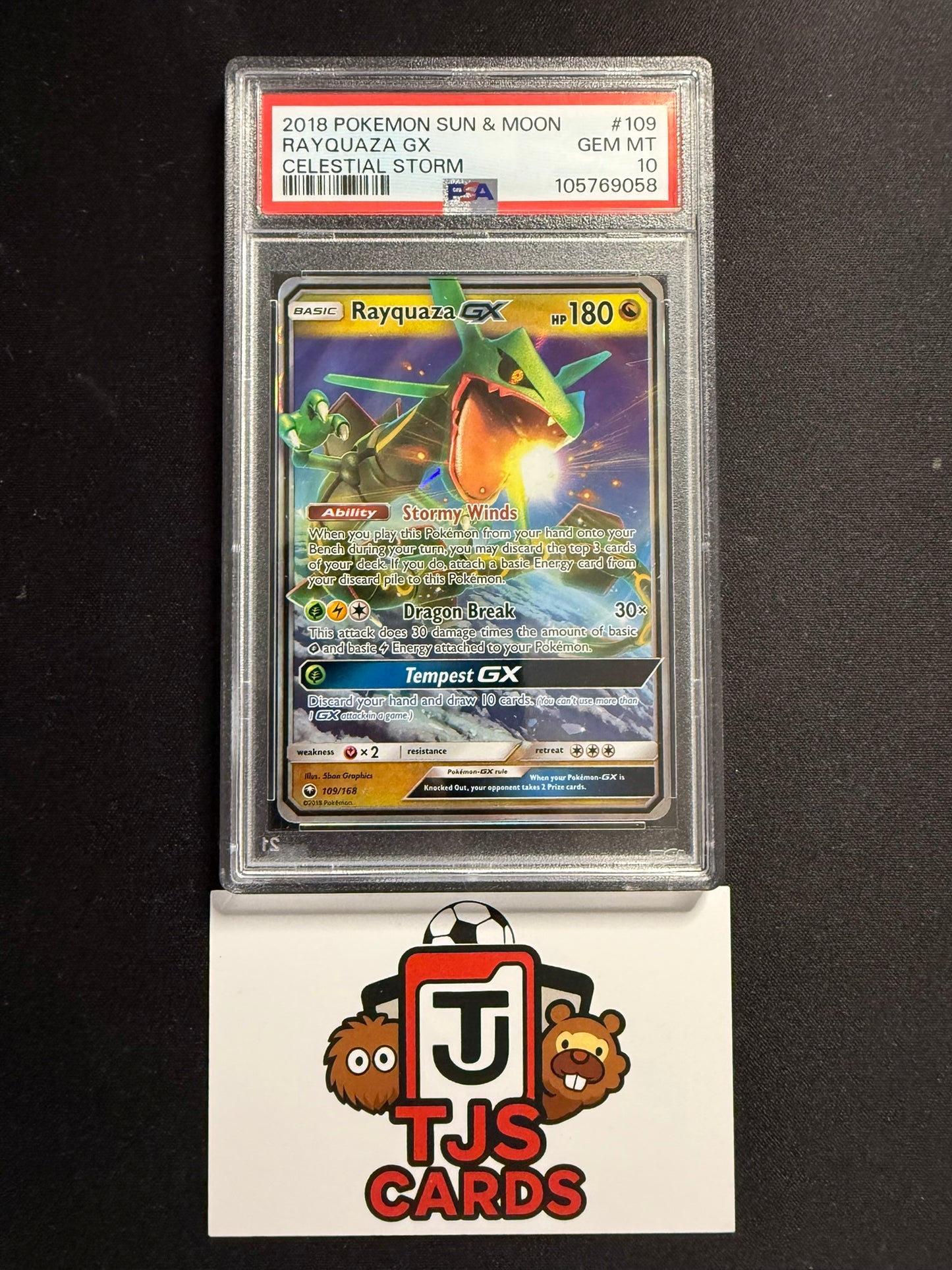 Rayquaza GX - PSA 10 - Celestial Storm 109/168 - Pokemon