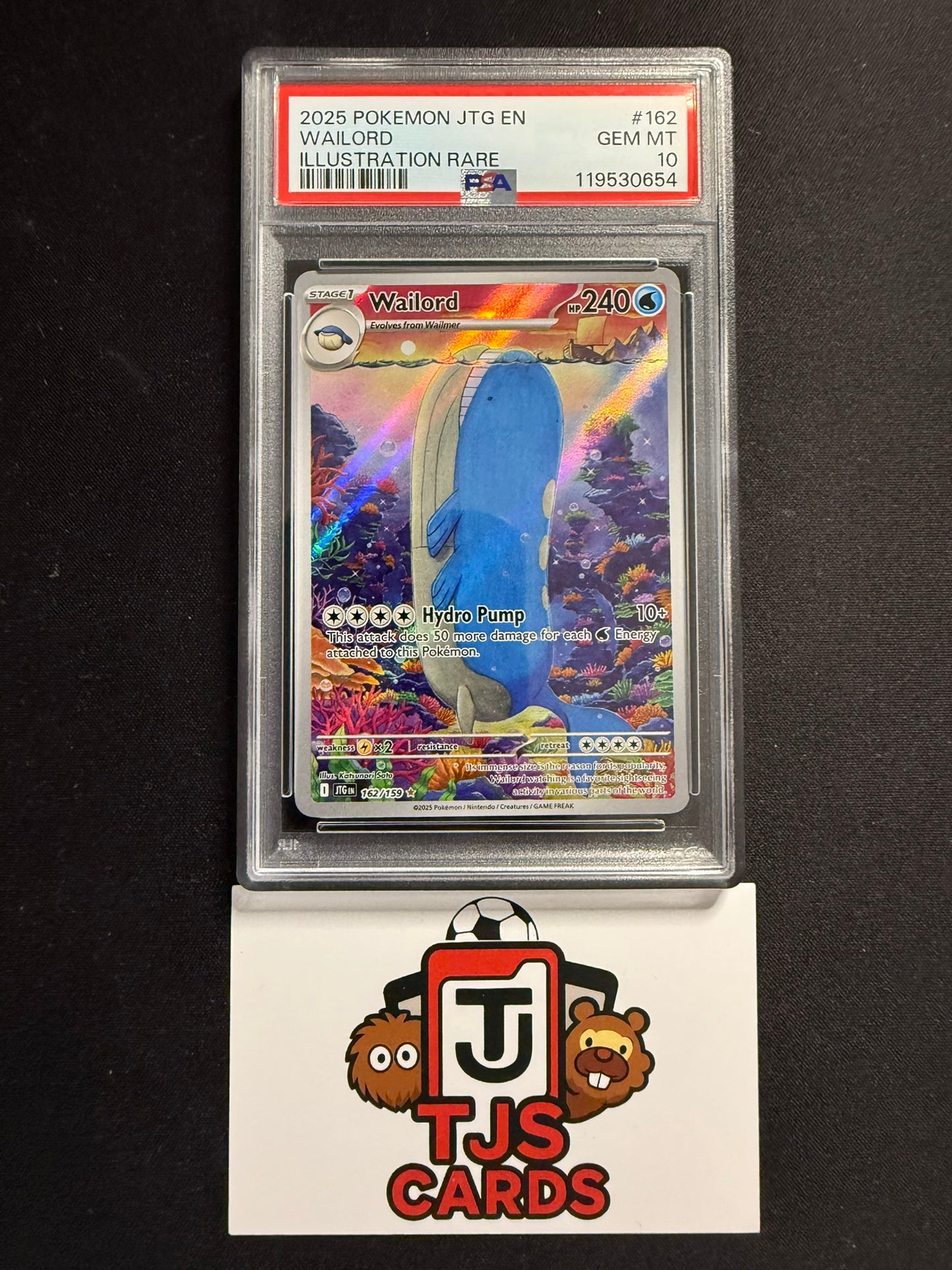 Wailord - PSA 10 - Journey Together 162/159 - Pokemon