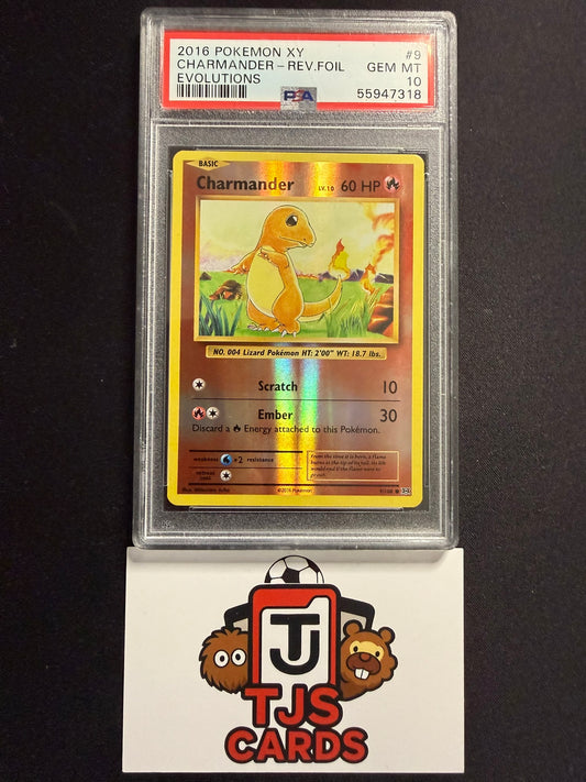 Charmander - PSA 10 - Reverse Holo XY Evolutions 9/108 - Pokemon