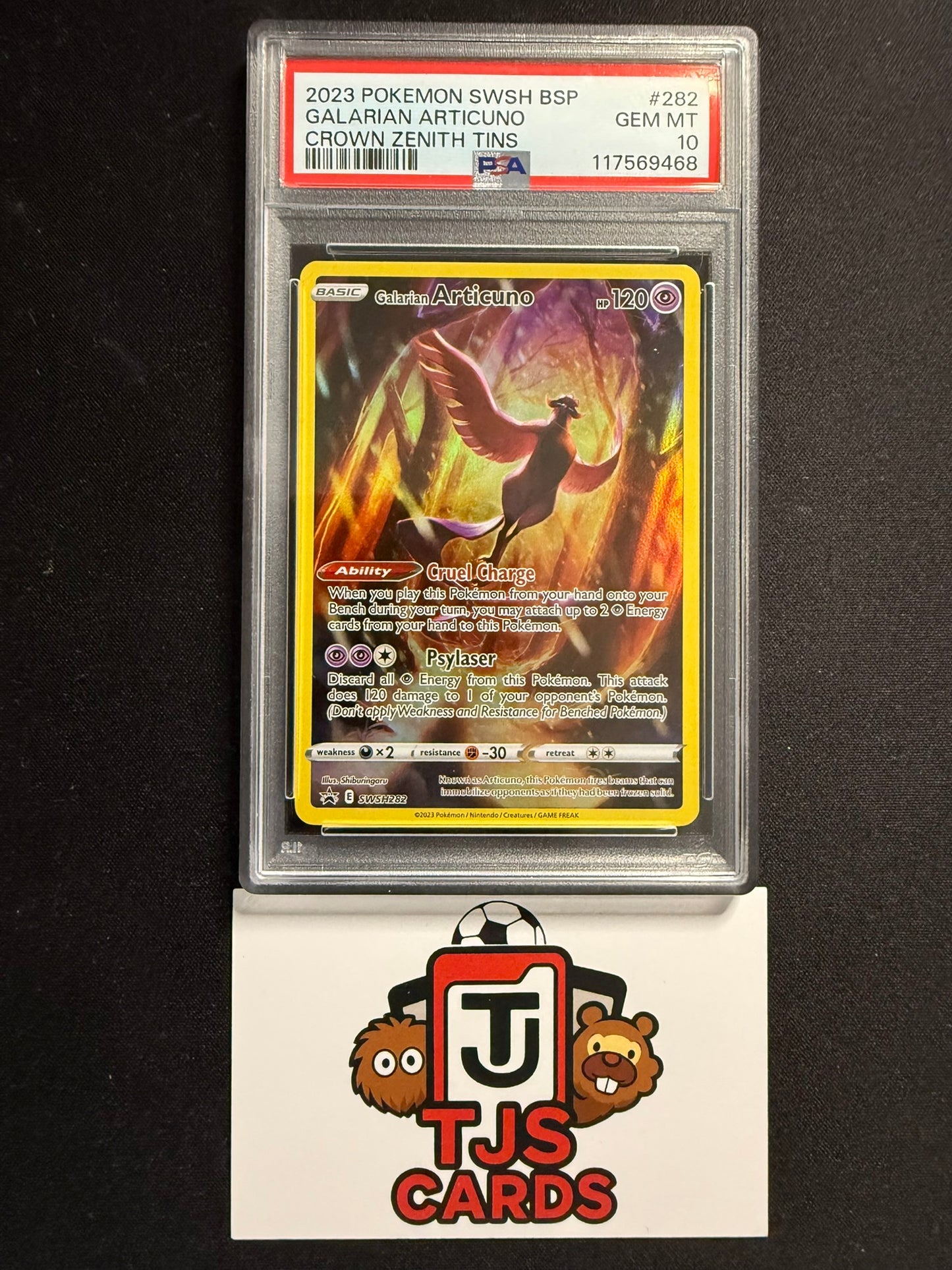 Galarian Articuno - PSA 10 - Crown Zenith Black Star Promo SWSH282 - Pokemon