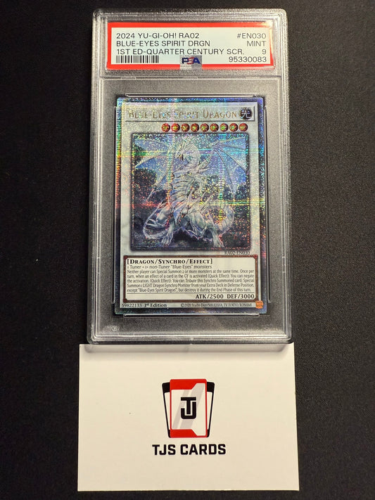 Blue-Eyes Spirit Dragon - PSA 9 - Quarter Century Secret RA02-EN030 - YuGiOh