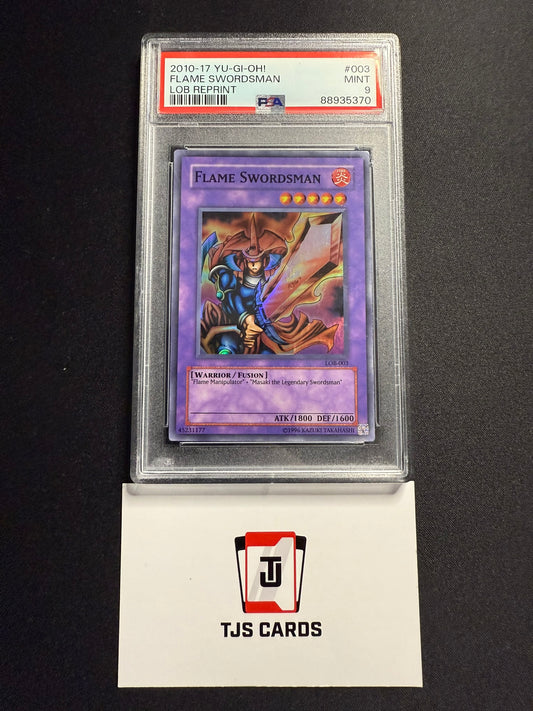 Flame Swordsman - PSA 9 - Super Rare LOB-003 - YuGiOh