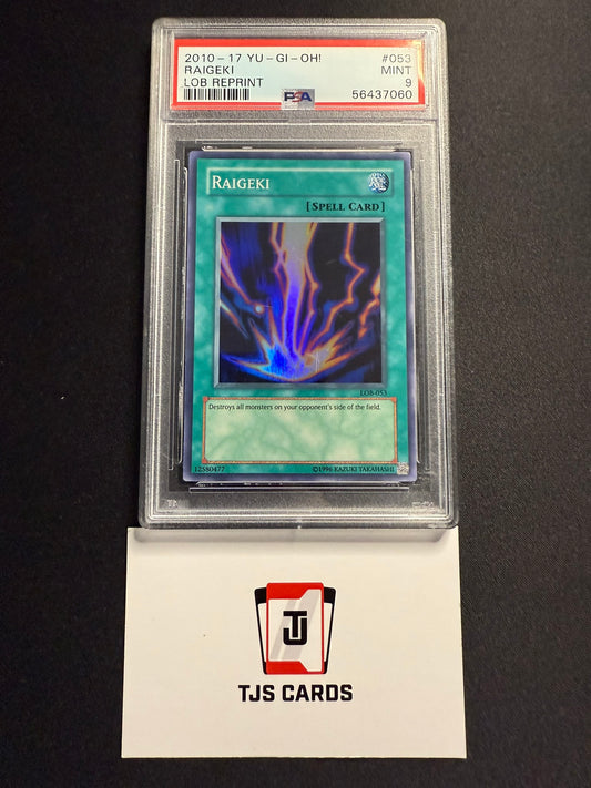 Raigeki - PSA 9 - Super Rare LOB-053 - YuGiOh