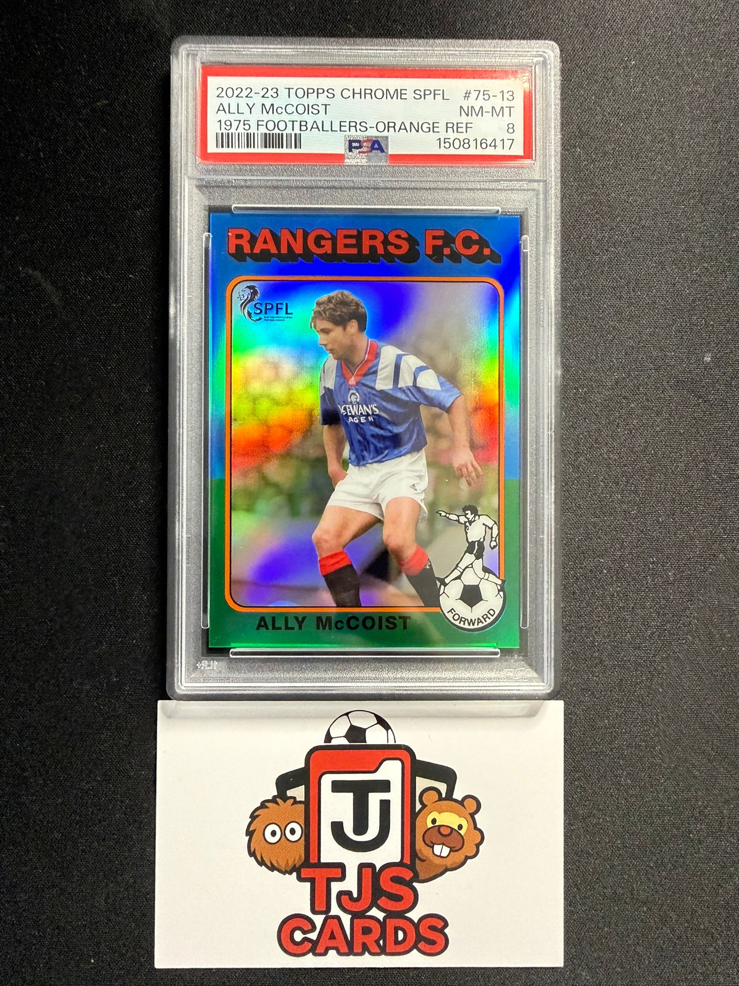 Ally McCoist - PSA 8 - Orange 1975 /25 - TOPPS Chrome SPFL 2022/23