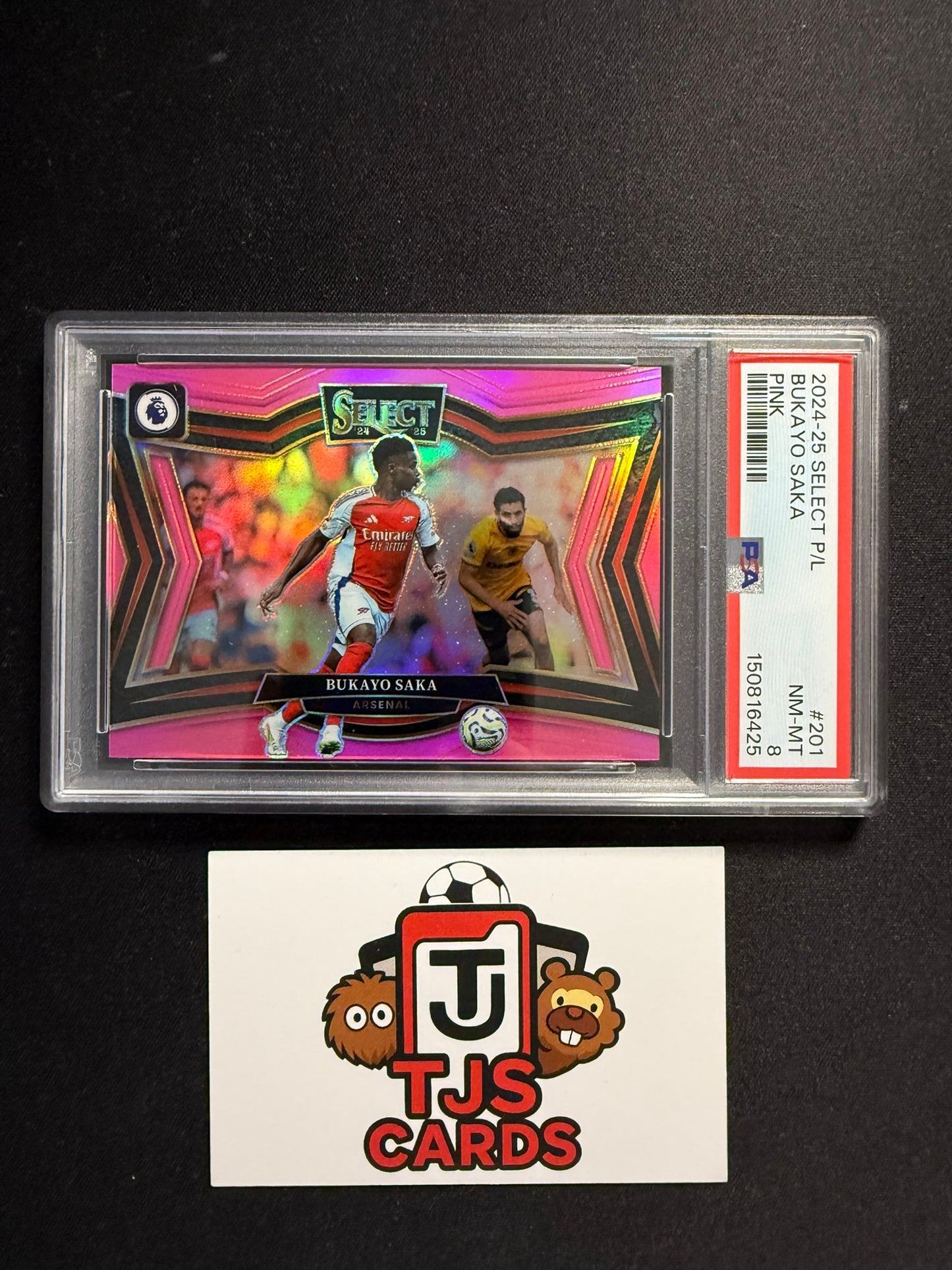 Bukayo Saka - PSA 8 - Pink /99 - Panini Select Premier League 2024/25