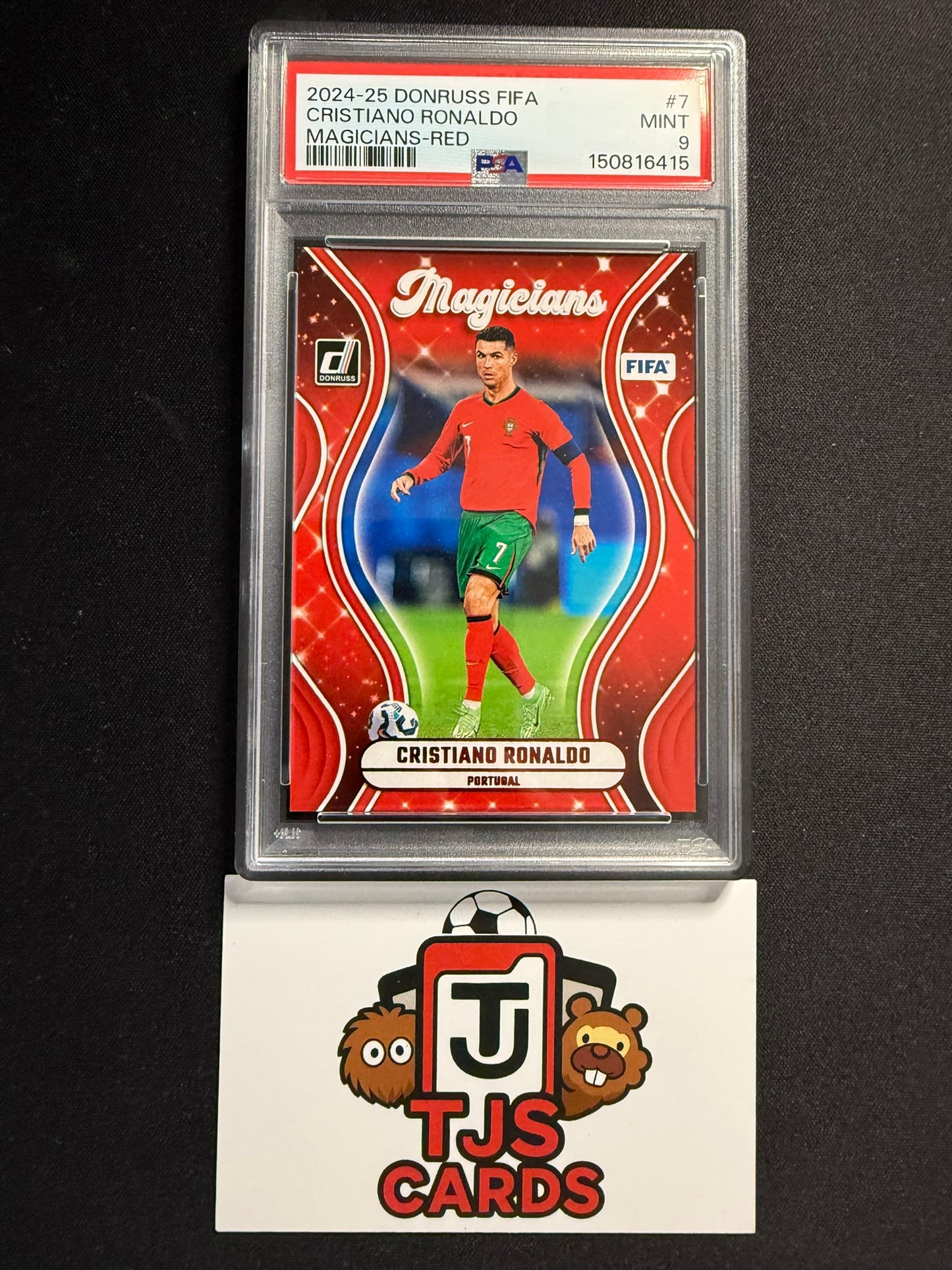 Cristiano Ronaldo - PSA 9 - Red Magicians SP - Panini Donruss 2024/25