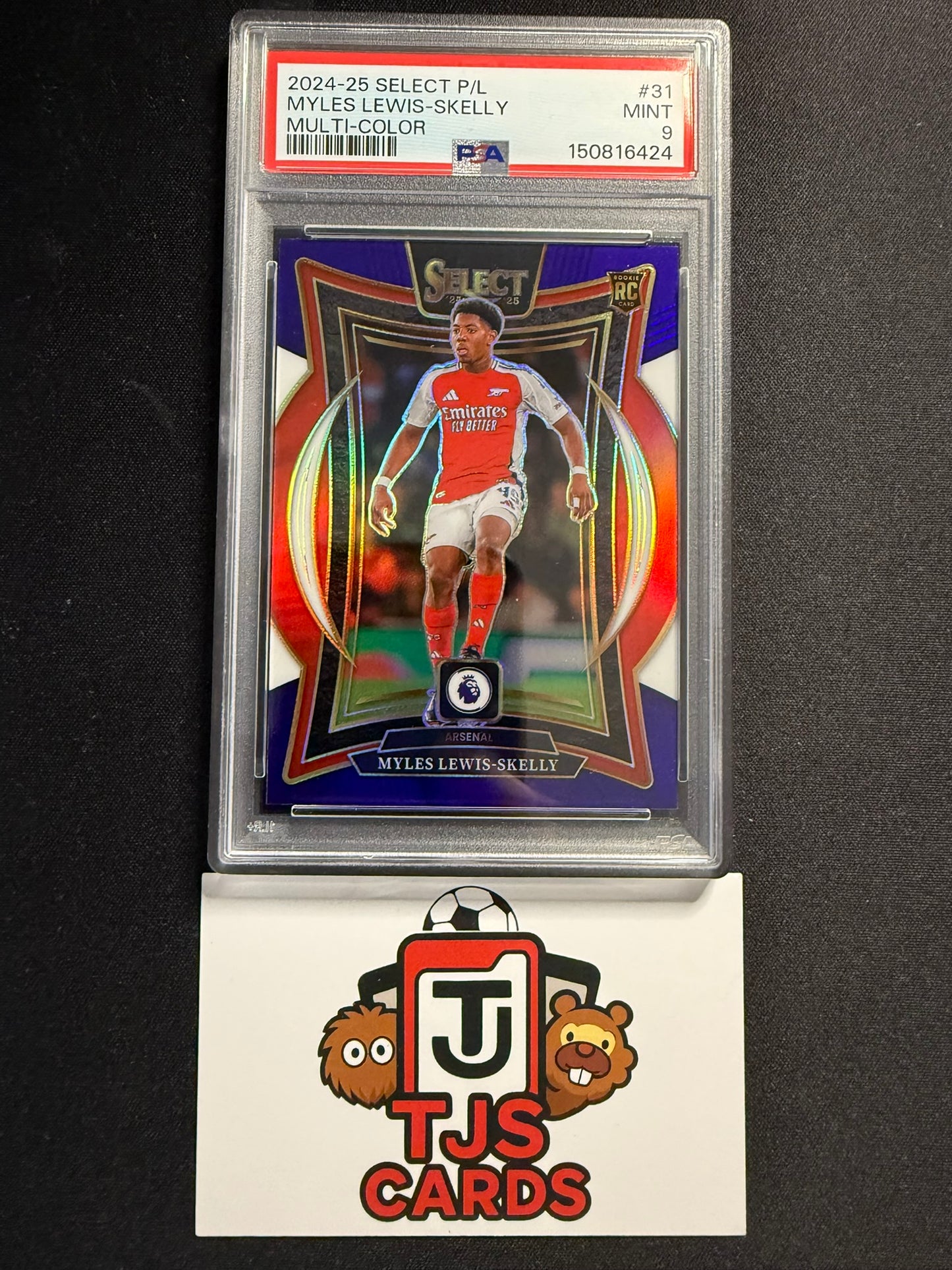 Myles Lewis-Skelly - PSA 9 - Rookie Multi-Color - Panini Select Premier League 2024/25