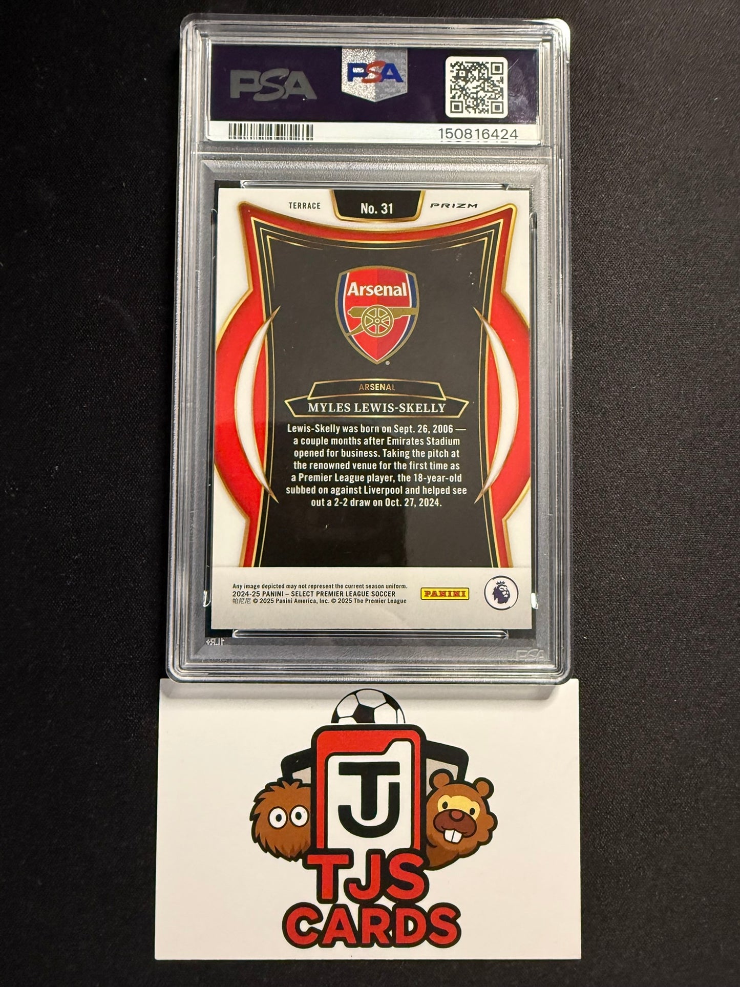 Myles Lewis-Skelly - PSA 9 - Rookie Multi-Color - Panini Select Premier League 2024/25