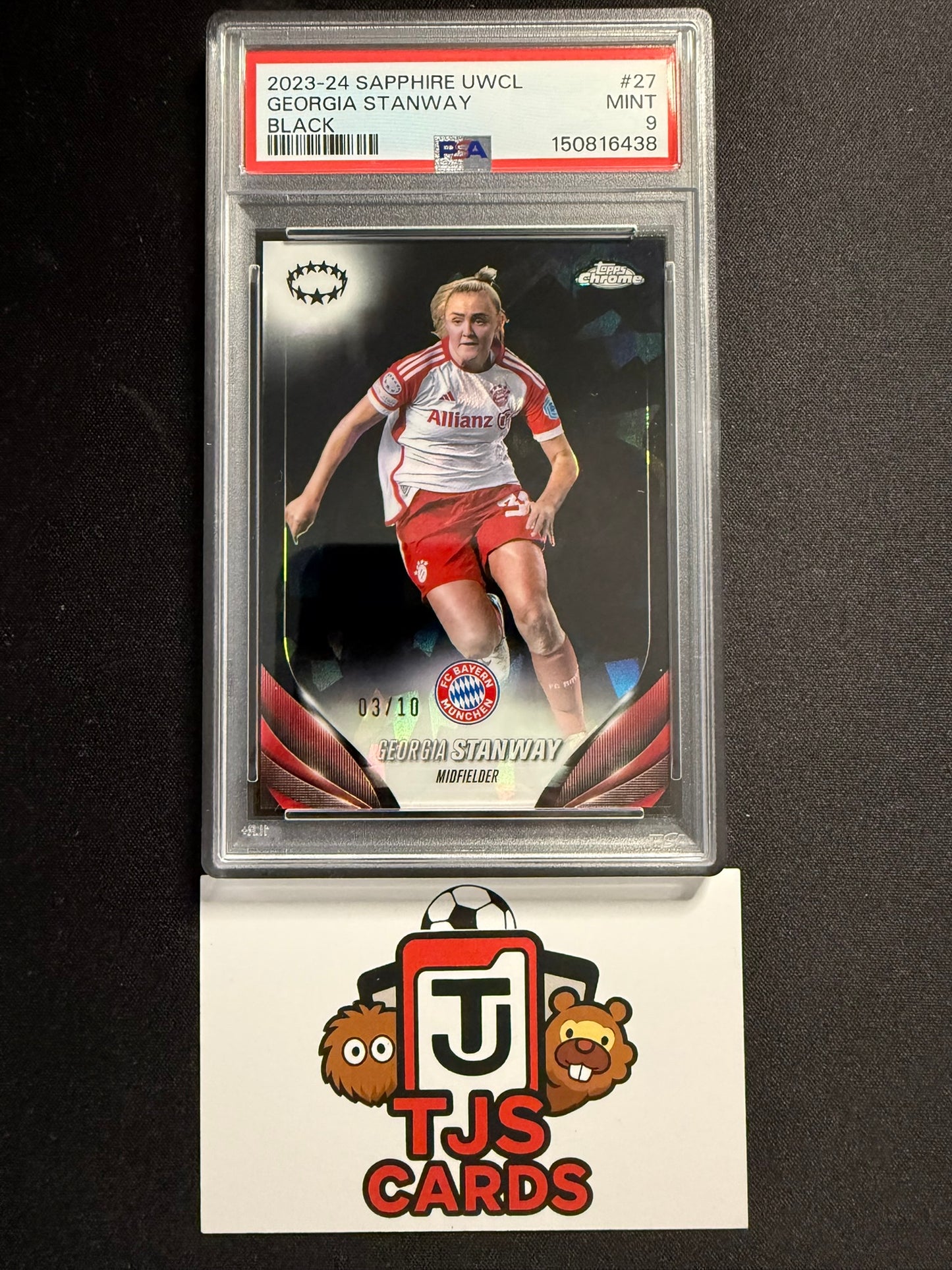 Georgia Stanway - PSA 9 - Black /10 - TOPPS Sapphire UWCL 2023/24