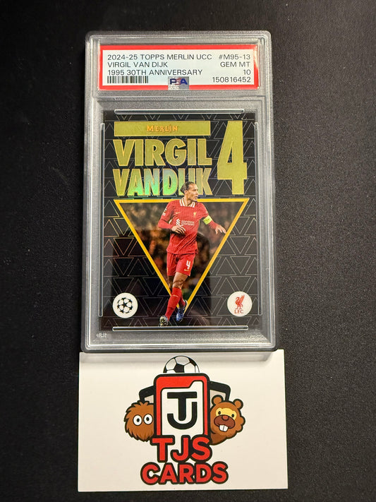 Virgil Van Dijk - PSA 10 - 30th Anniversary - TOPPS Merlin UCC 2024/25