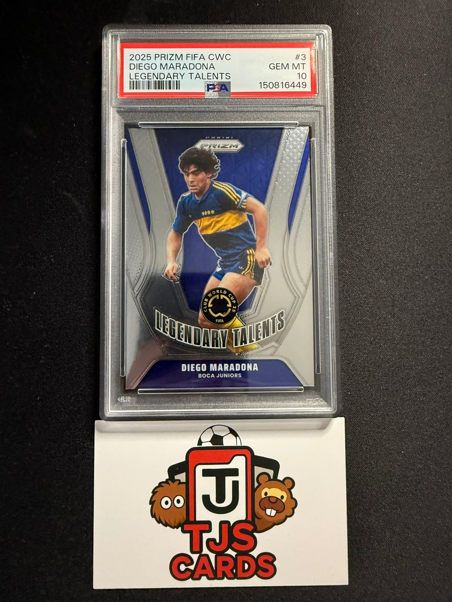 Diego Maradona - PSA 10 - Legendary Talents - Panini Prizm Club World Cup 2025