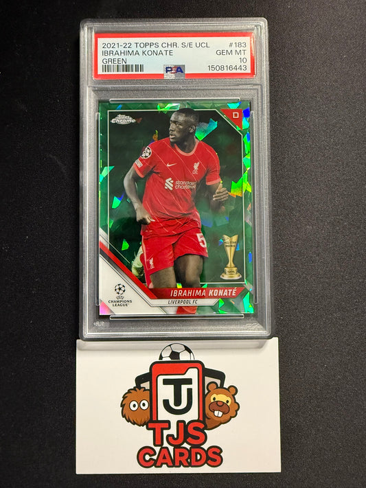 Ibrahima Konate - PSA 10 - Green /75 - TOPPS Sapphire UCL 2021/22