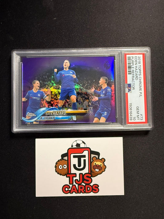 Eden Hazard - PSA 10 - Purple /250 - TOPPS Chrome Premier League 2018