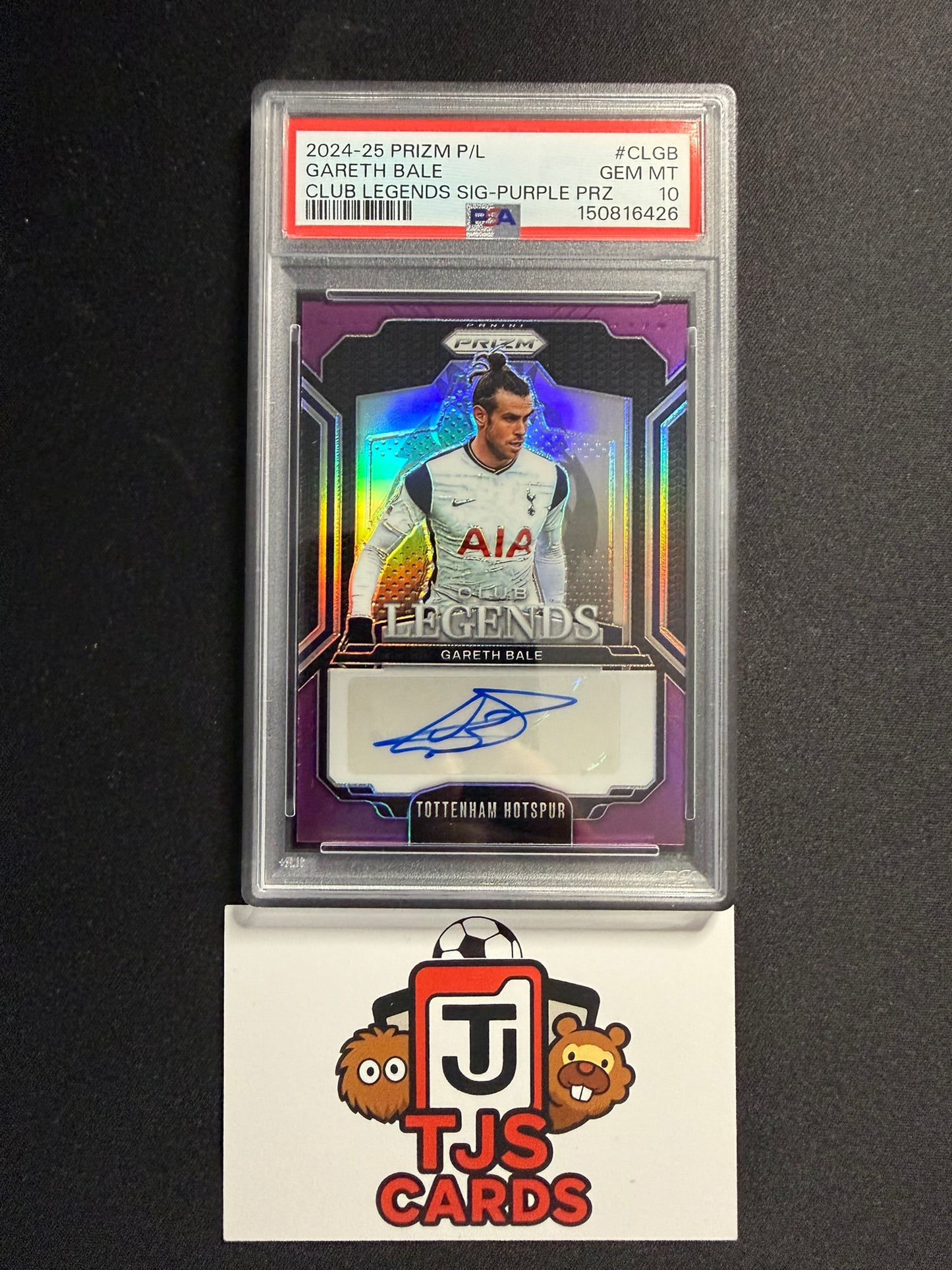 Gareth Bale - PSA 10 - Purple Auto /25 - Panini Prizm Premier League 2024/25