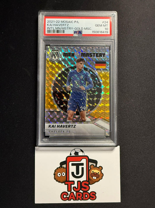 Kai Havertz - PSA 10 - Gold /10 - Panini Mosaic Premier League 2021/22