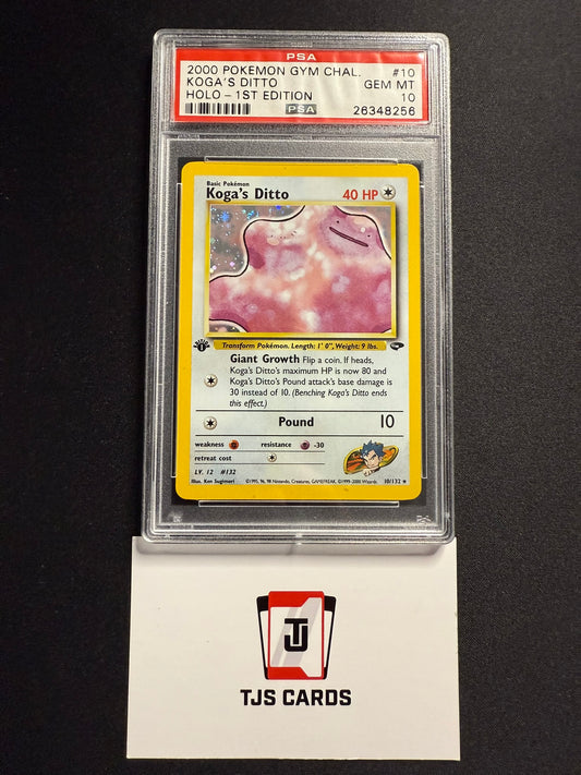 Koga's Ditto - PSA 10 - 1st Edition Holo Gym Challenge 10/132 - Pokemon