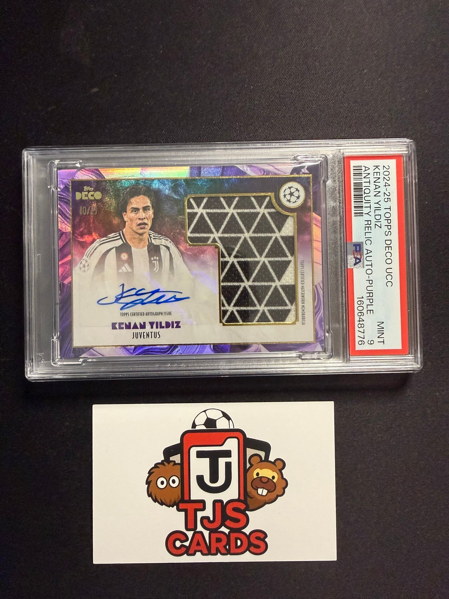 Kenan Yildiz - PSA 9 - Purple Patch Auto /25 - TOPPS Deco UCC 2024/25