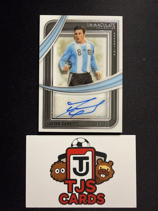 Javier Zanetti - Shadowbox Auto /25 - Panini Immaculate 2024/25