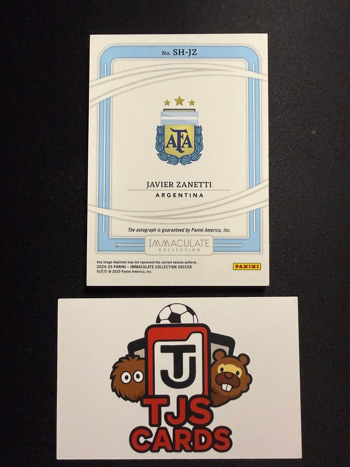 Javier Zanetti - Shadowbox Auto /25 - Panini Immaculate 2024/25