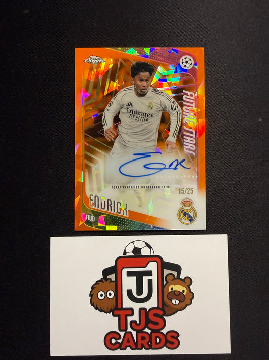 Endrick - Orange Auto /25 - TOPPS Sapphire UCC 2025/26