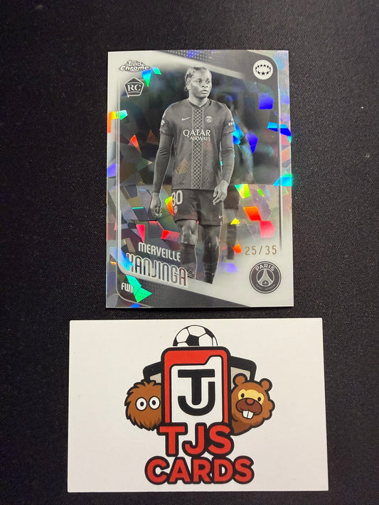 Merveille Kanjinga - Rookie Black & White /35 - TOPPS Sapphire UWCL 2025/26
