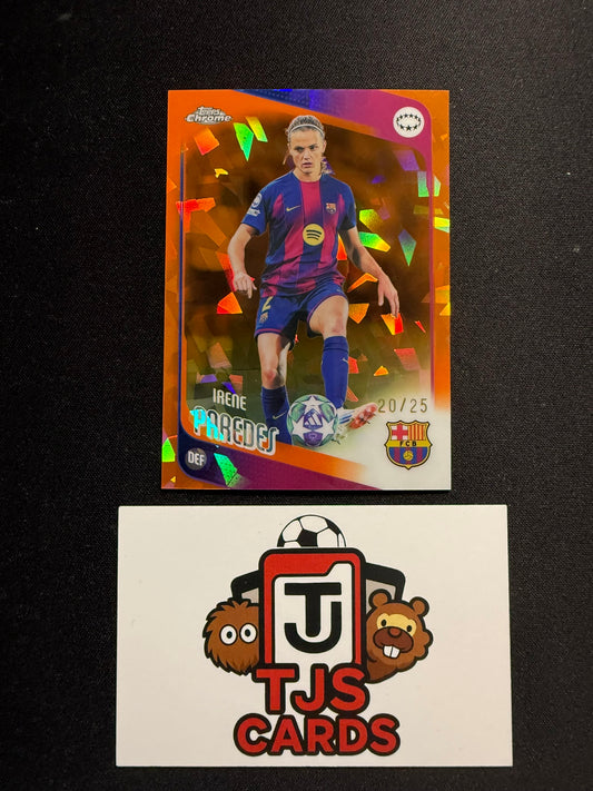 Irene Paredes - Orange /25 - TOPPS Sapphire UWCL 2025/26