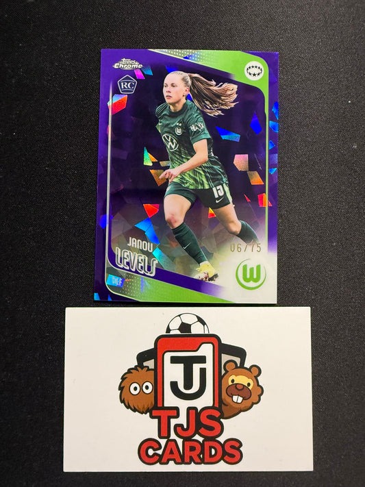 Janou Levels - Rookie Purple /75 - TOPPS Sapphire UWCL 2025/26