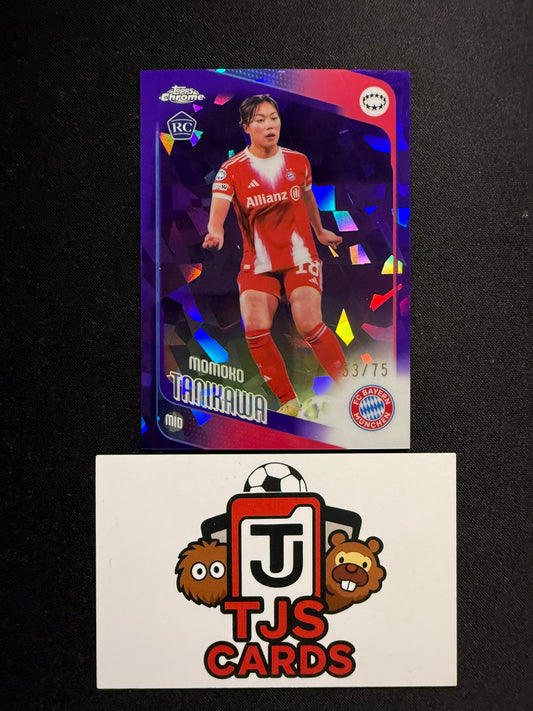 Momoko Tanikawa - Rookie Purple /75 - TOPPS Sapphire UWCL 2025/26
