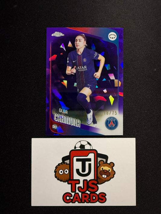 Olga Carmona - Purple /75 - TOPPS Sapphire UWCL 2025/26