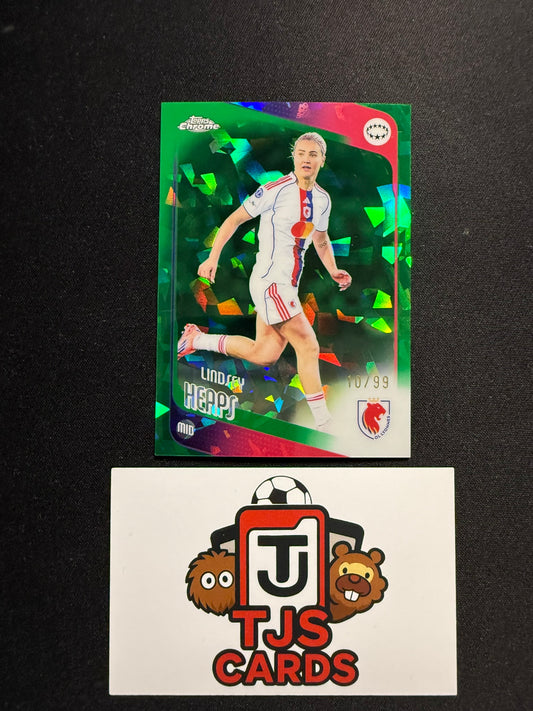 Lindsey Heaps - Green /99 - TOPPS Sapphire UWCL 2025/26