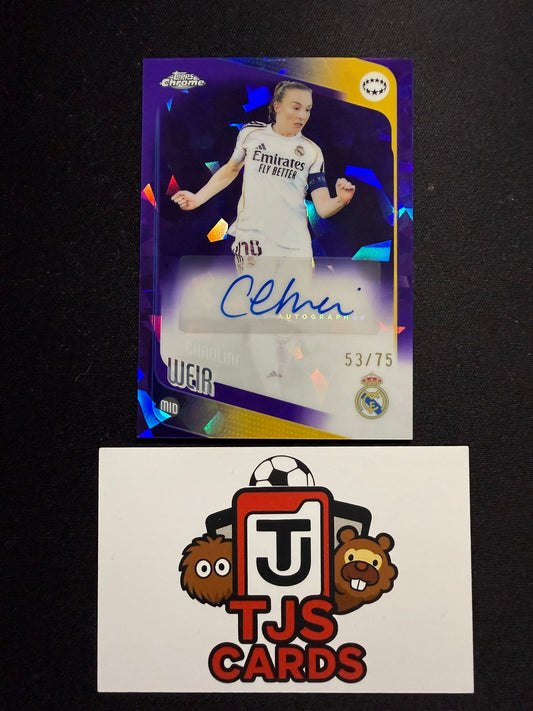 Caroline Weir - Purple Auto /75 - TOPPS Sapphire UWCL 2025/26