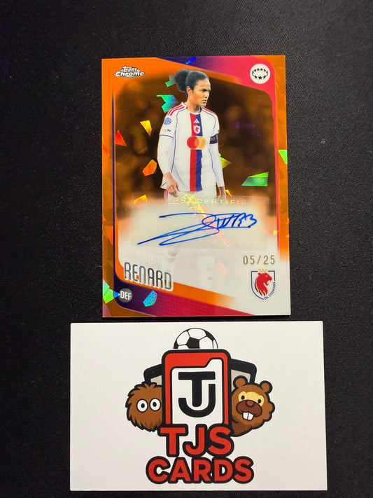 Wendie Renard - Orange Auto /25 - TOPPS Sapphire UWCL 2025/26
