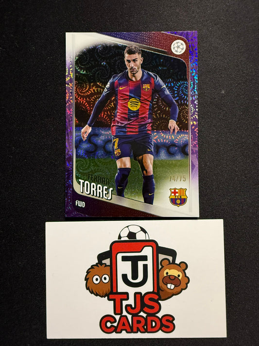 Ferran Torres - Purple /75 - TOPPS Carnaval UCC 2025/26