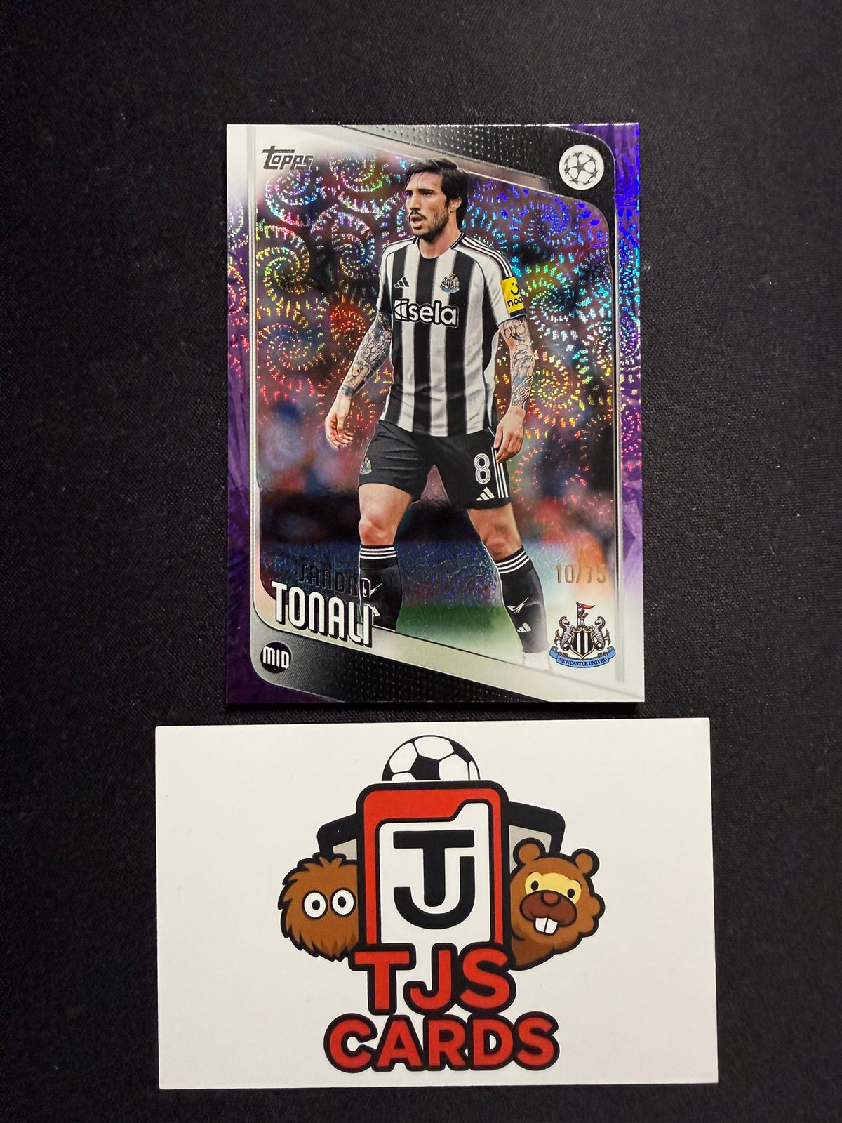 Sandro Tonali - Purple /75 - TOPPS Carnaval UCC 2025/26