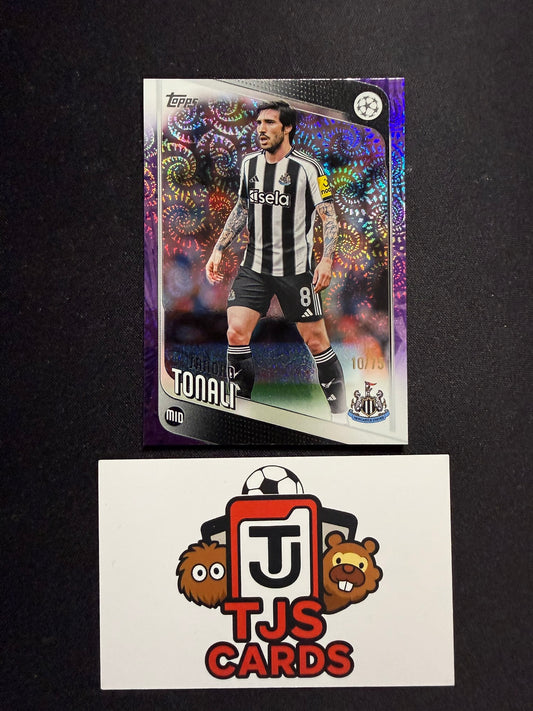 Sandro Tonali - Purple /75 - TOPPS Carnaval UCC 2025/26