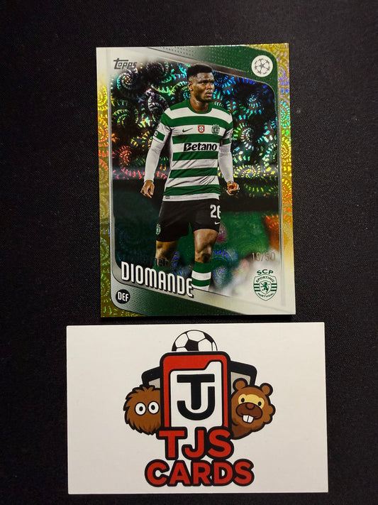 Ousmane Diomande - Gold /50 - TOPPS Carnaval UCC 2025/26