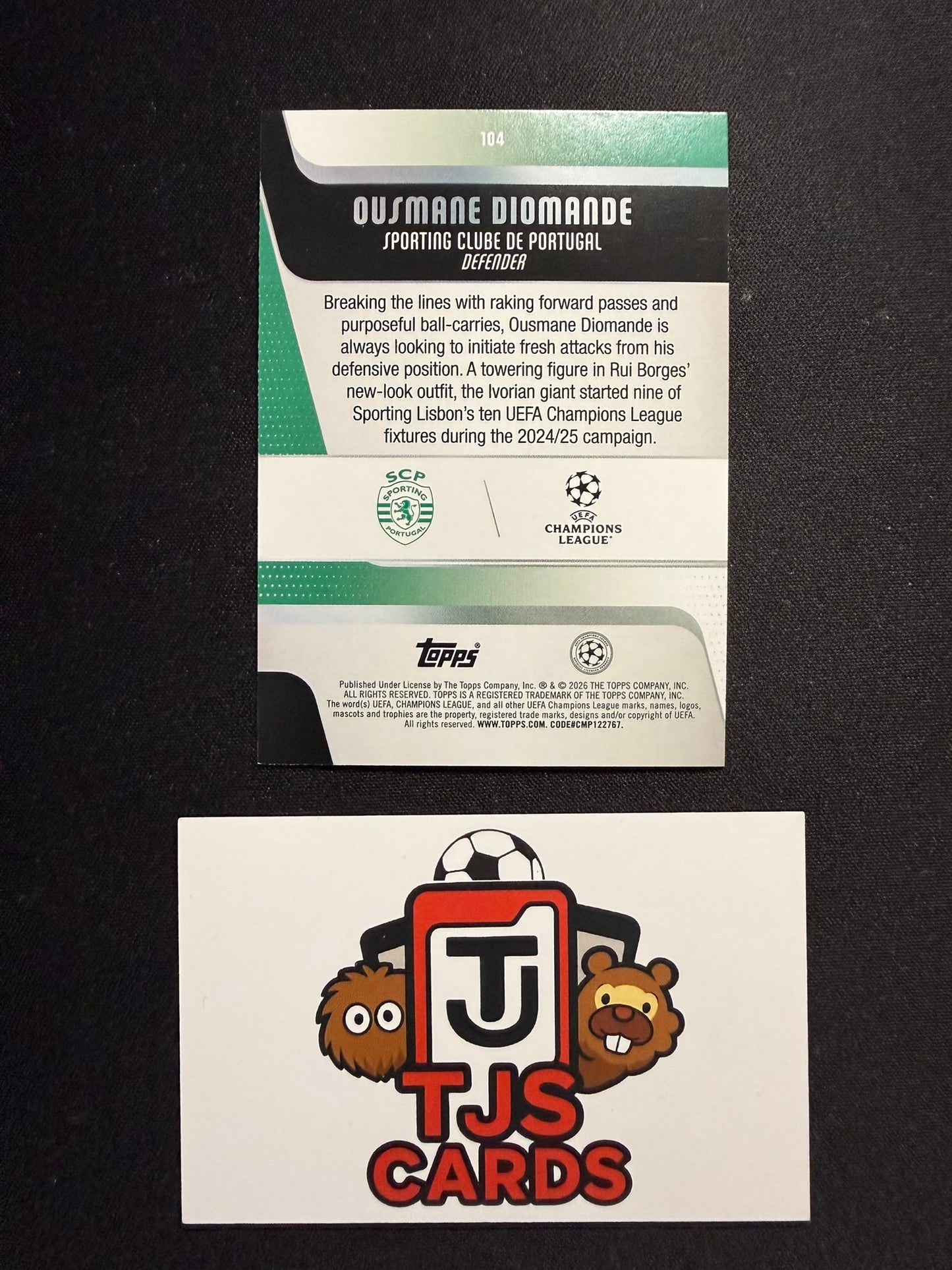 Ousmane Diomande - Gold /50 - TOPPS Carnaval UCC 2025/26