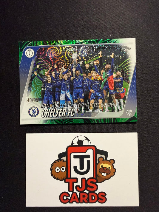 Chelsea FC - Green Title Winners /99 - TOPPS Carnaval UCC 2025/26