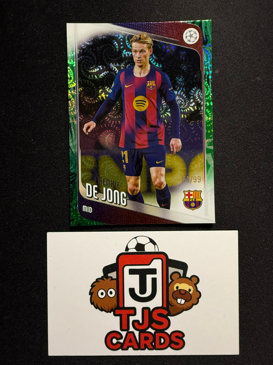 Frenkie De Jong - Green /99 - TOPPS Carnaval UCC 2025/26