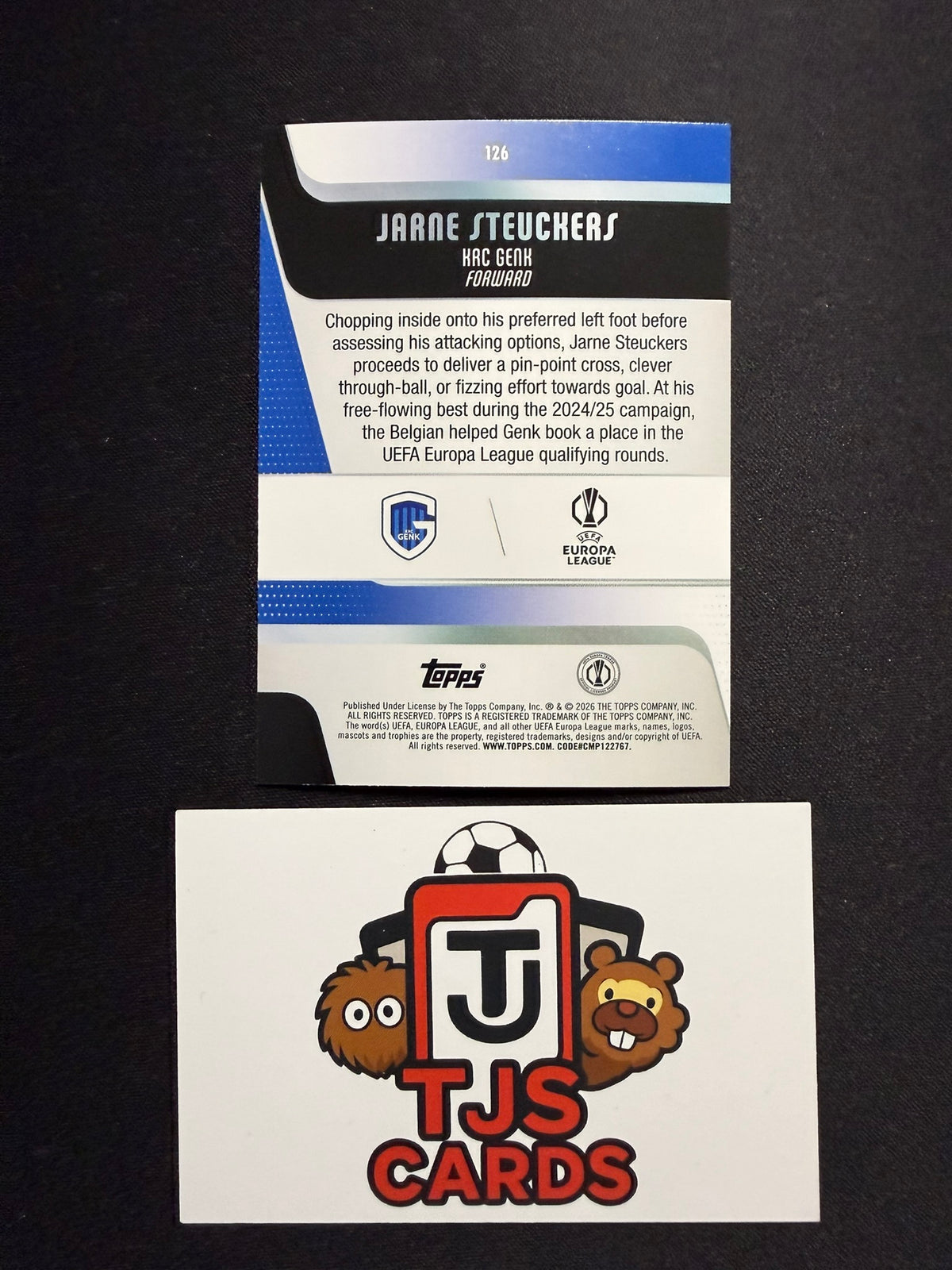 Jarne Steuckers - Rookie Black & White Speckle /75 - TOPPS UCC 2025/26