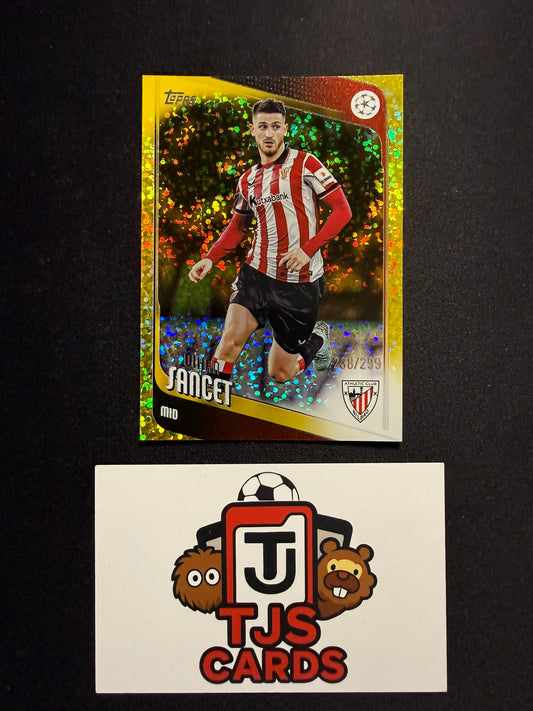 Oihan Sancet - Yellow Speckle /299 - TOPPS UCC 2025/26
