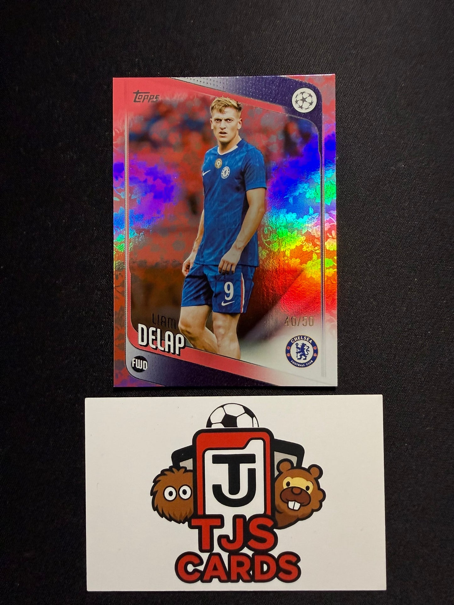 Liam Delap - Pink Flowers /50 - TOPPS UCC 2025/26