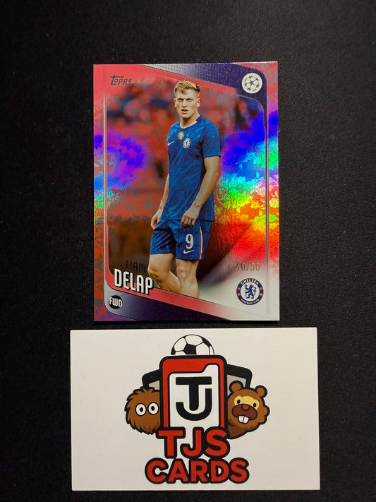 Liam Delap - Pink Flowers /50 - TOPPS UCC 2025/26